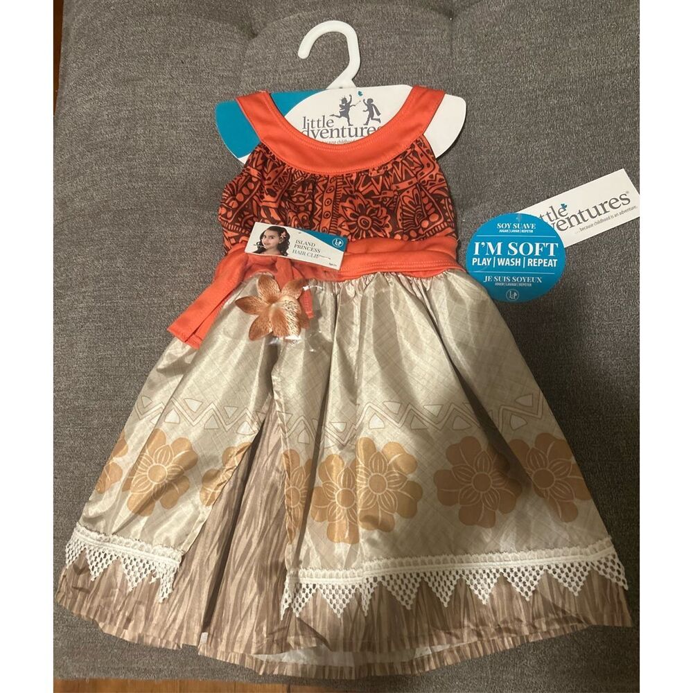 Little Adventures Moana Dress Size Small 1-3 Years Old
